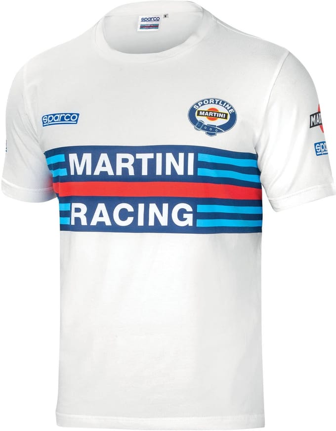 Sparco T-Shirt Martini-Racing - maat M - Wit