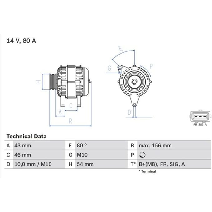 Dynamo / Alternator BOSCH 0 986 049 151