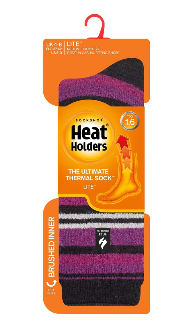Heat Holders Lite - Geïsoleerde thermo damessokken - Zwart (Antalya)