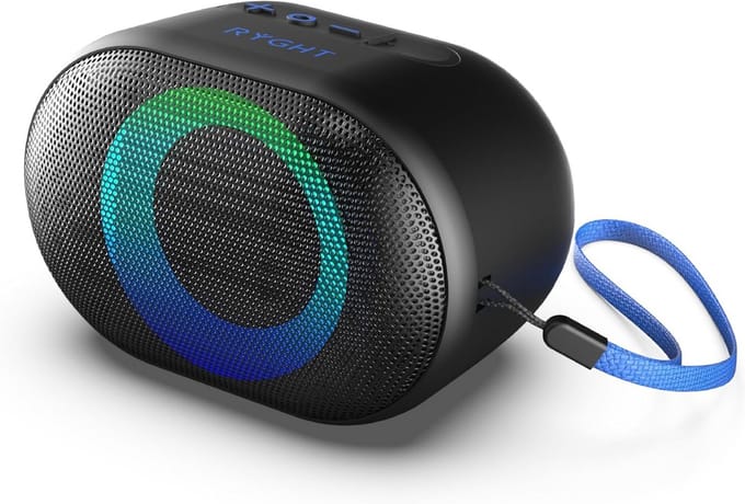 Draagbare Bluetooth Speaker met LED Verlichting Zwart