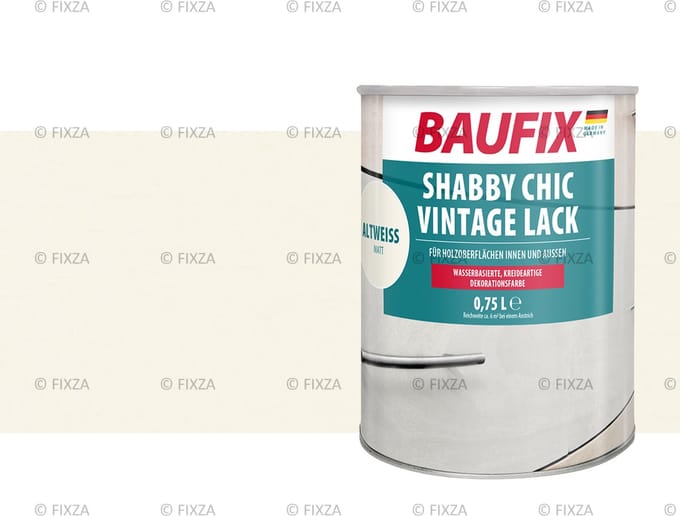BAUFIX Shabby Chic Vintage lak oud wit 0,75 Liter