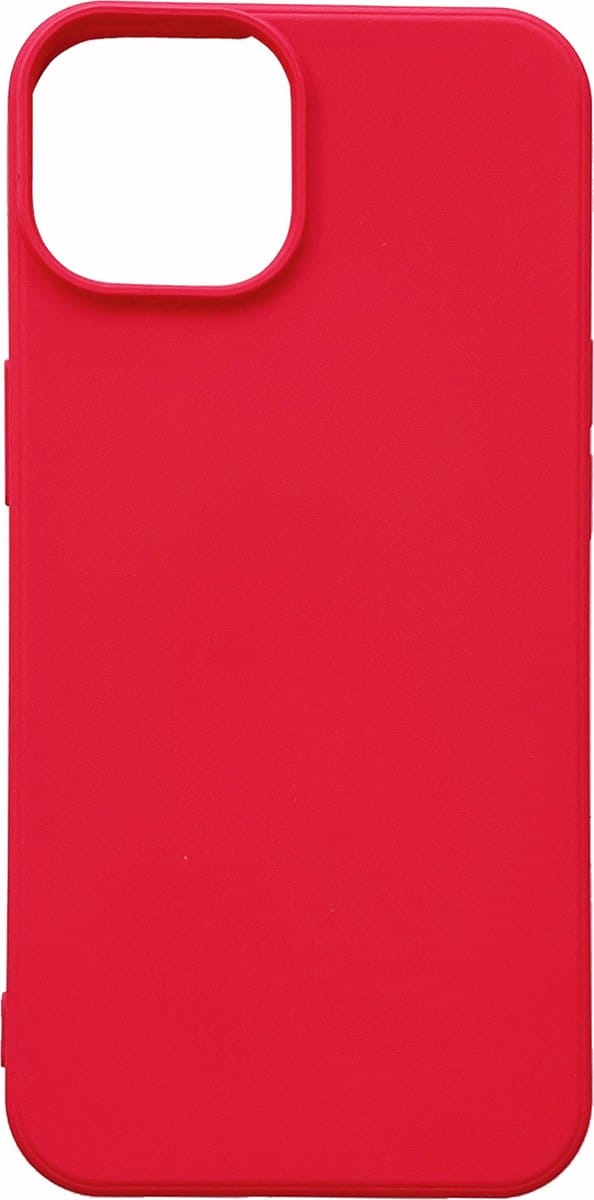 Casemania Hoesje Geschikt voor Apple iPhone 14 Plus - Rood - Microfiber Siliconen Back Cover