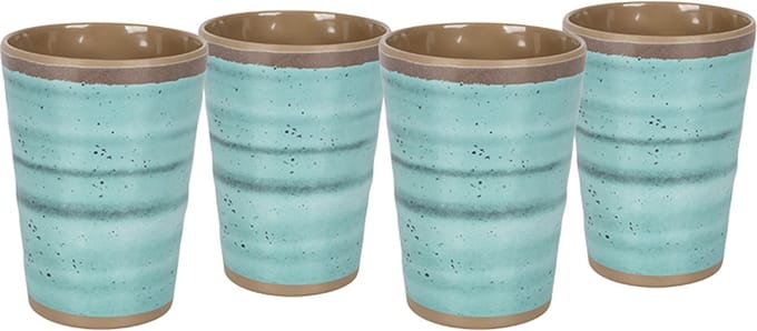 Bo-Camp - Beker - Halo - Blauw - 4 Stuks