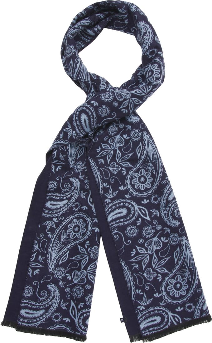 Tresanti sjaal blauw paisley