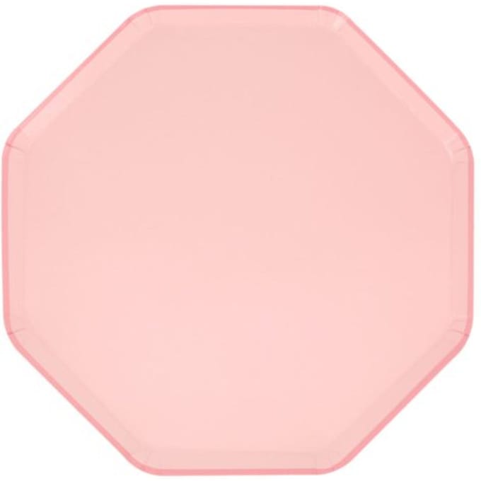 Meri meri - bordjes papier groot à 8 stuks, roze