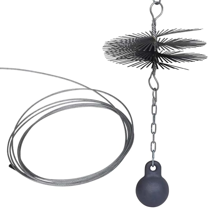 vidaXL - Schoorsteenveegborstel - rond - Ø - 25 - cm
