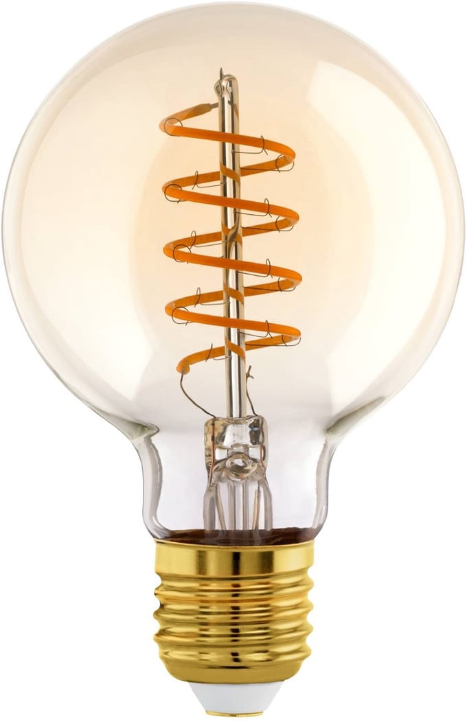 EGLO LED Lamp - E27 - Ø 8 cm - Amber - 806 lumen - 2700K
