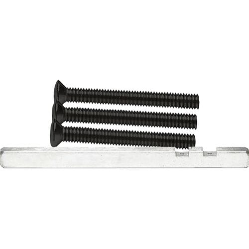 AXA krukstift RVS + bouten M6x50mm zwart (Set)