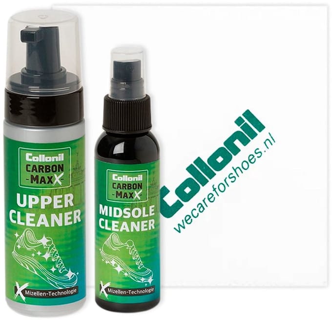 Collonil Carbon MaxX | Upper cleaner + Midsole cleaner + Poetsdoek | Sneakerverzorging set | Voor alle materialen