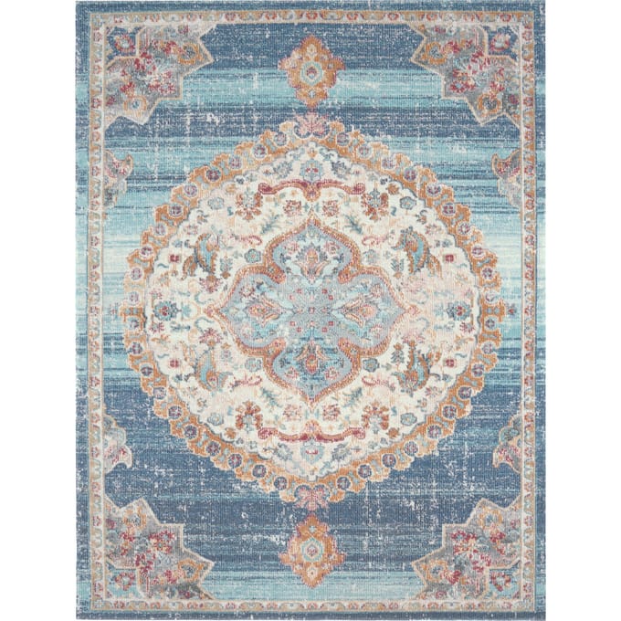Binnen- en buitenkleed Torino blauw 60x100 cm