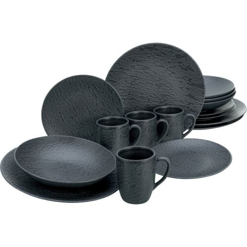 CREATABLE Serviesset Leisteen Black (16-delig combi-servies)