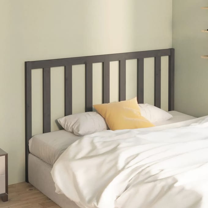 vidaXL - Hoofdbord - 166x4x100 - cm - massief - grenenhout - grijs