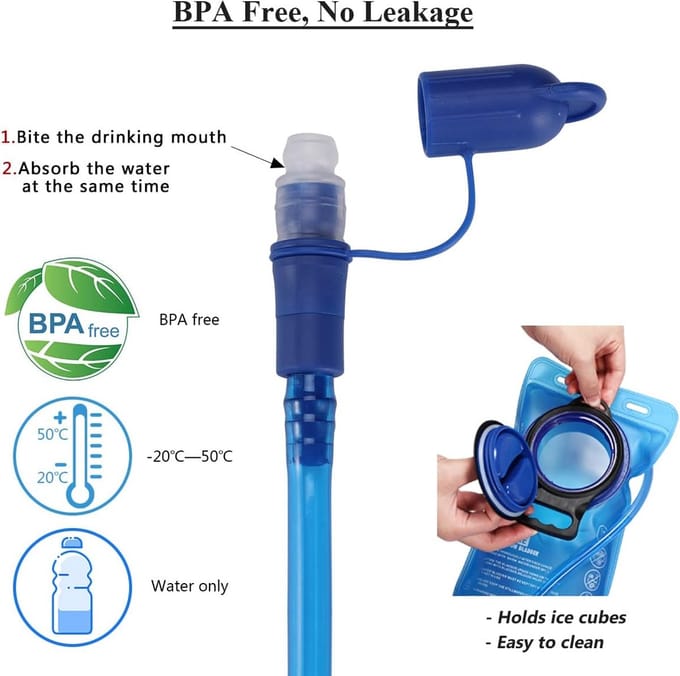 Drinkrugzak met 2 liter drinkzak, fietsrugzak