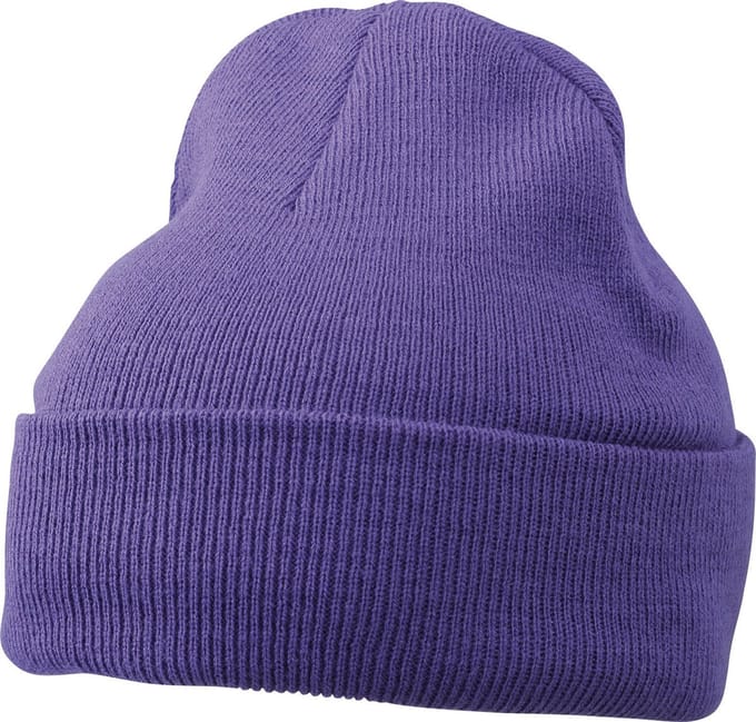 Muts - Beanie - Paars - Gehaakt - Wintermuts - Warm - 'Original Cuffed Beanie' - Jonyx