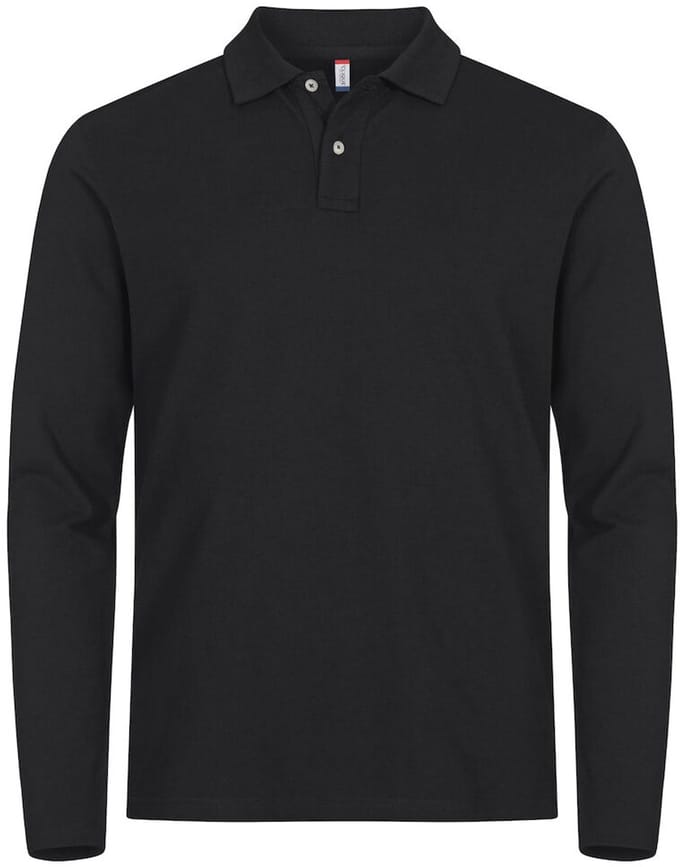 Clique Stretch Premium Polo L/S 028262 - Zwart - S