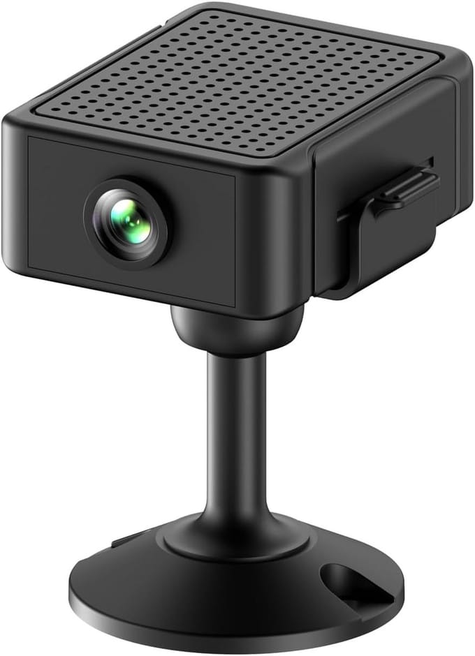 Mini Camera - HD Beveiliging - Binnen Bewaken - App Live View - Compact Formaat - Taupe