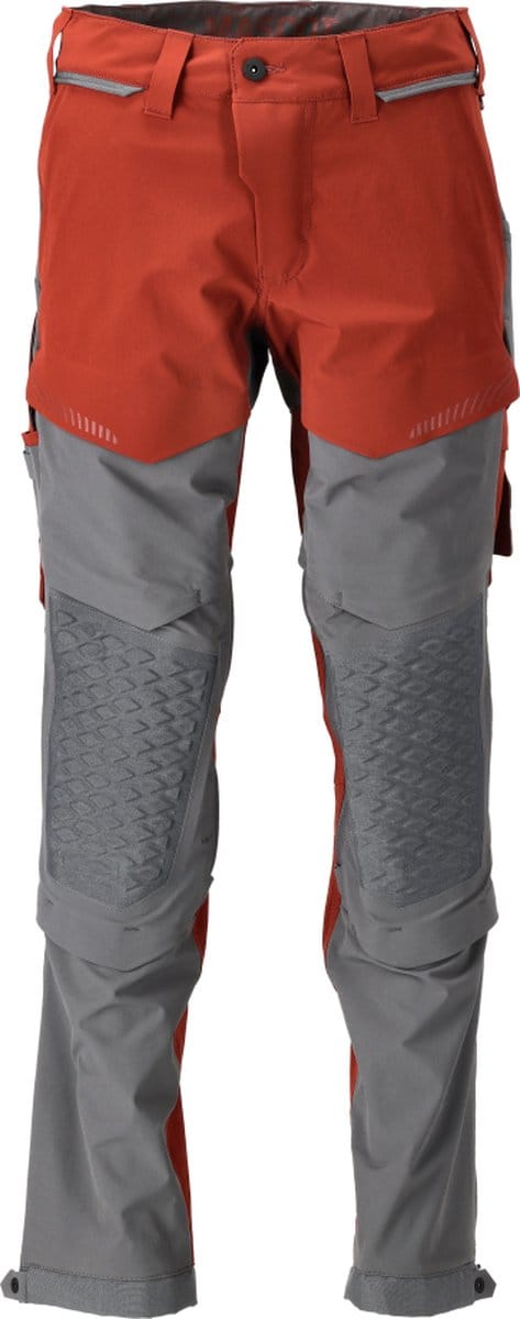 Mascot Customized Broek met kniezakken 22279-605 - herfstrood/steengrijs - C58 - 76