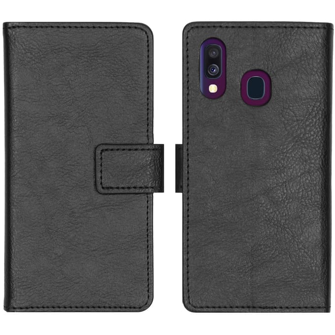 imoshion Hoesje - Geschikt voor Samsung Galaxy A40 - Luxe Bookcase - Zwart