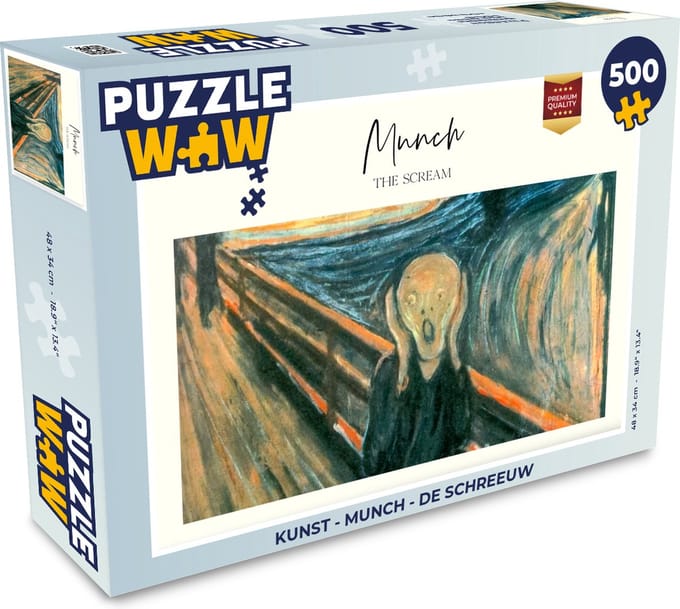 Puzzel Kunst - Munch - De schreeuw - Legpuzzel - Puzzel 500 stukjes