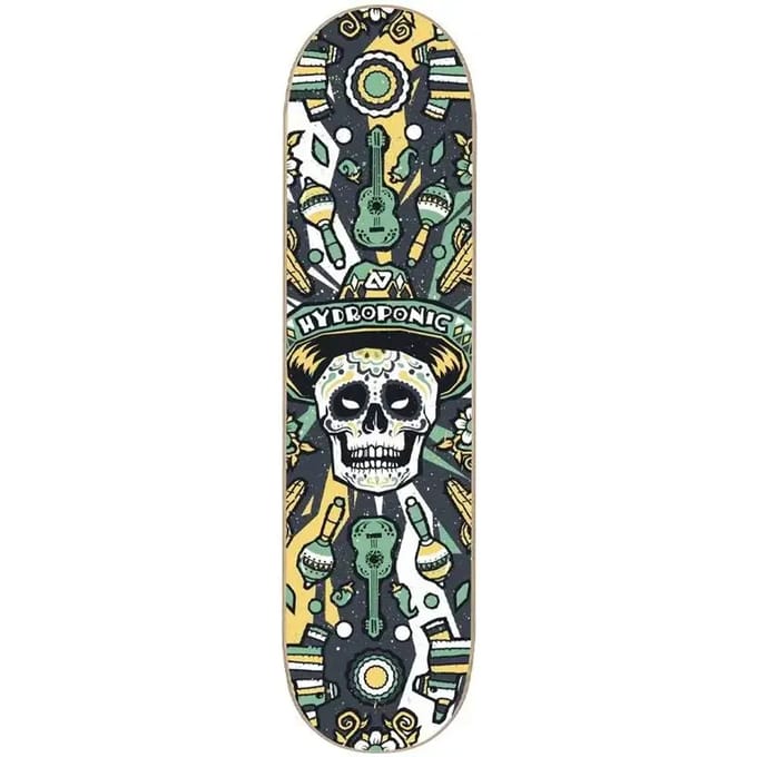 Skateboard Hydroponic Mexican Skull 2.0