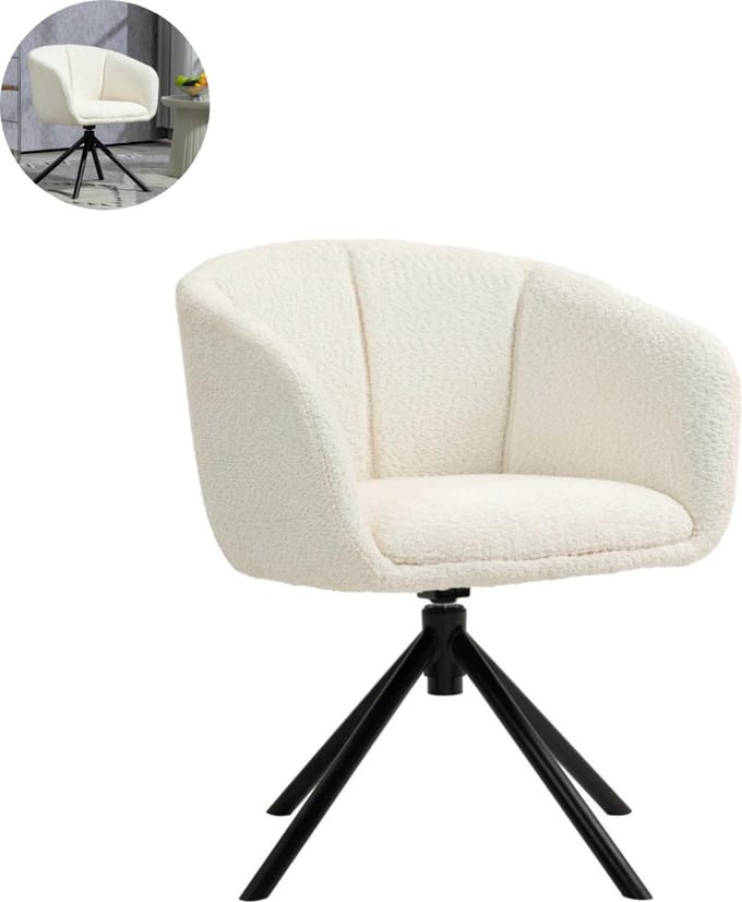 Fauteuil - Relaxzetel - Relaxstoel - Relaxfauteuil - Stoel - Voor één Persoon - Cremewit