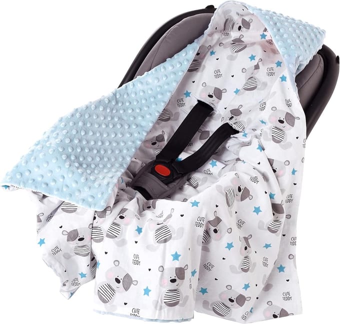 Dubbelzijdige Baby Swaddle Deken met Capuchon Katoen 85x85 cm Universeel