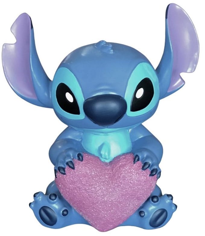 Disney Home 3D Statue Beeld - Stitch With Heart