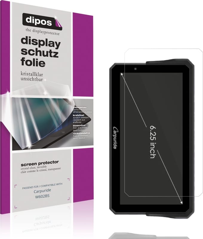 dipos – 2x Beschermfolie geschikt voor Carpuride W602BS | Krasbestendige & heldere Screenprotector Ultra-Thin