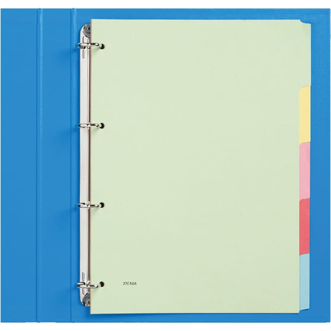Tabbladen Qbasic 4-gaats karton 5-delig assorti karton