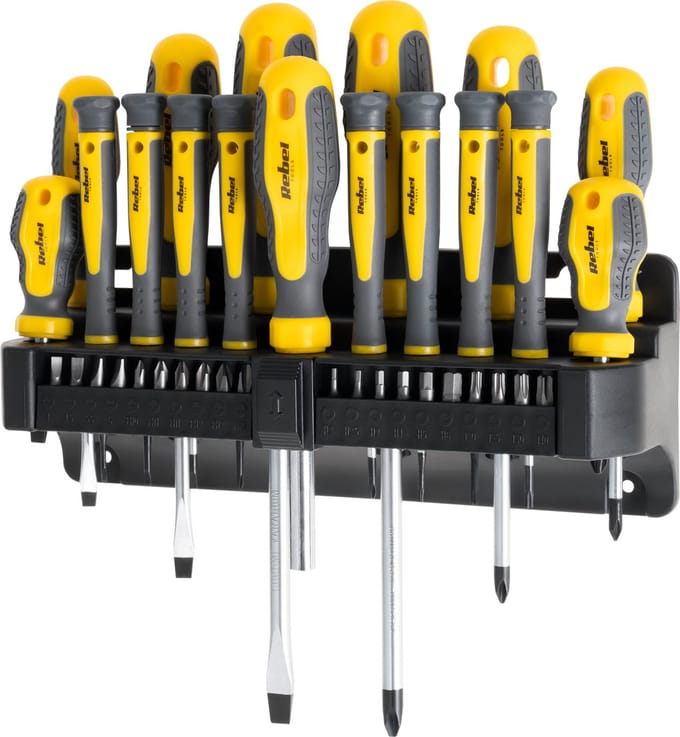 Rebel Tools Serie - Schroevendraaierset - Magnetisch - Ergonomische Handgreep