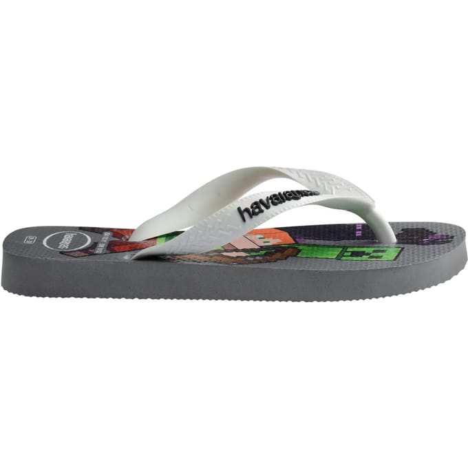 HAVAIANAS KIDS MINECRAFT Steel grey white-33-34