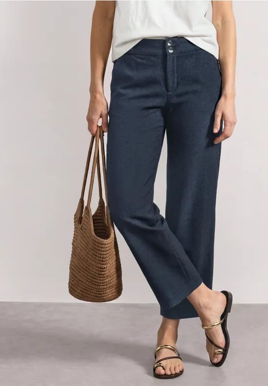 High Waist Jerseybroek met casual pasvorm