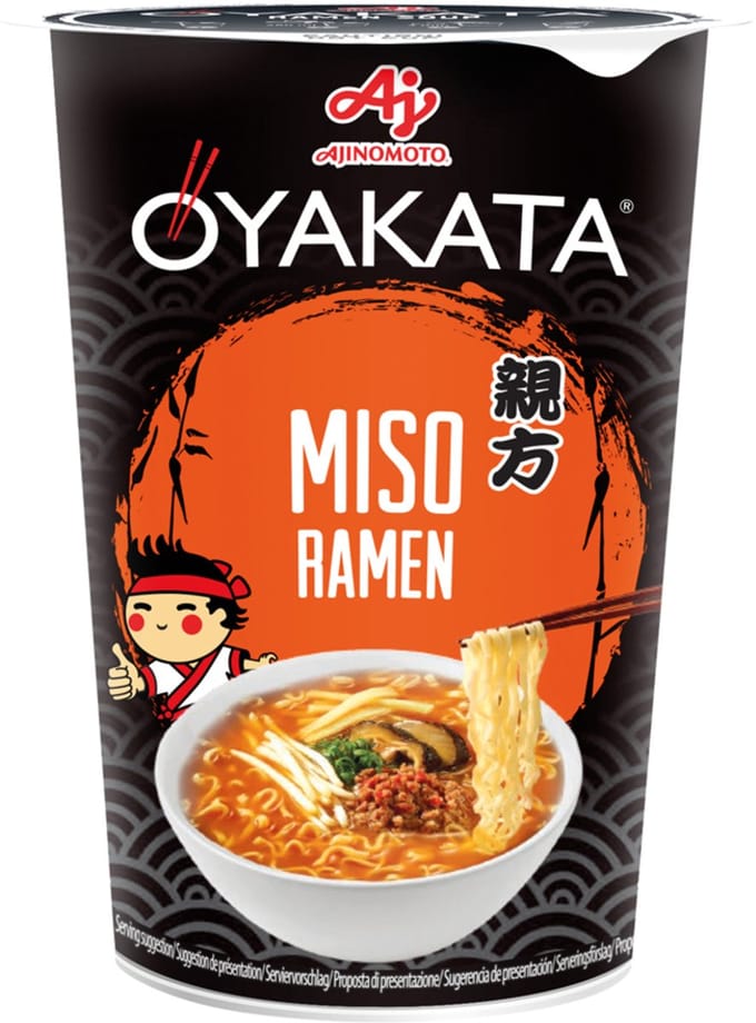 Oyakata Instant Ramen Noodles Misosmaak in cup 8 x 63 g