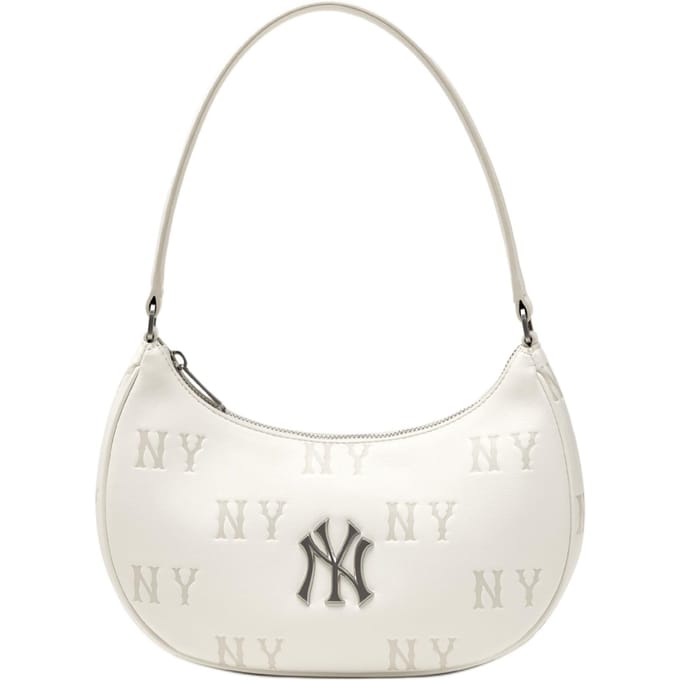 MLB New York Yankees Vintage Monochrome Reliëf Tote Bag Unisex Tote Bag Crème 3ABQM016N-50CRS Basic Set (Bag) white