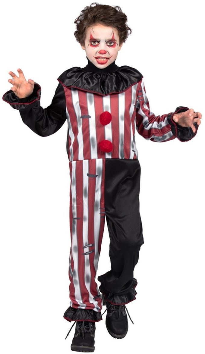 Ondeugende Scary Gary Clown Kind Kostuum