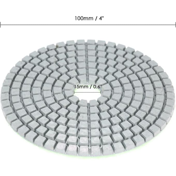 11-delige 4  100mm diamant natte polijstpads steunpadset betonsteen