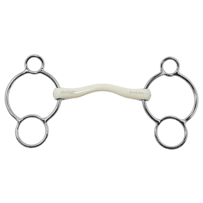 Mors voor paard met 3 ringen Stübben Fine Line Flex