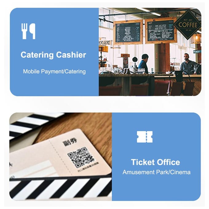 Scanner de codes-barres de bureau QR AutoSensor Lecteur de codes-barres à grande fenêtre Boîte de numérisation de codes de paiement mobile jaune/noir