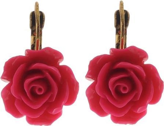Behave - Oorsteker met roosje - Nikkelvrij - Mode-accessoire