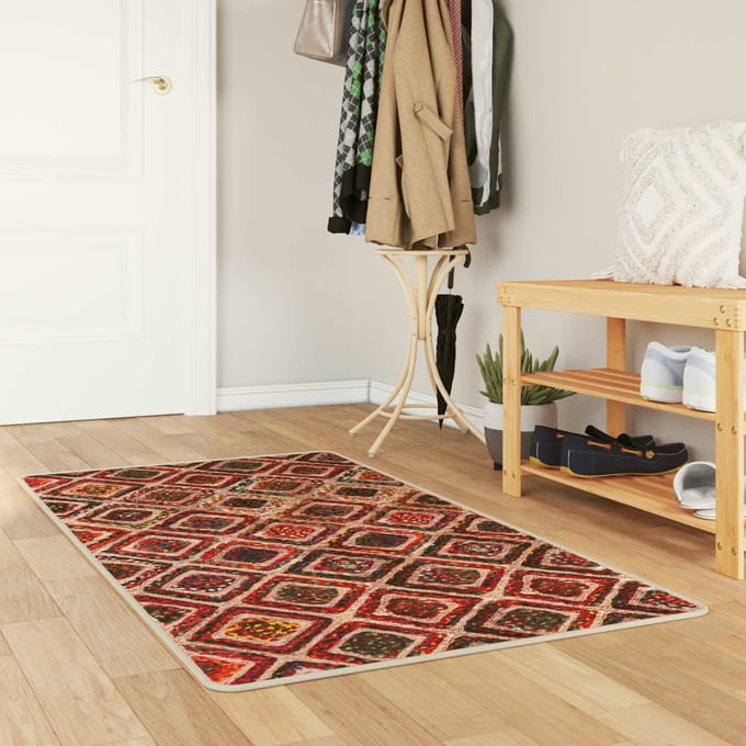 vidaXL - Tapijt - Runner - MARSA - Meerkleurig - 100 - x - 150 - cm - Polyester - en - PVC