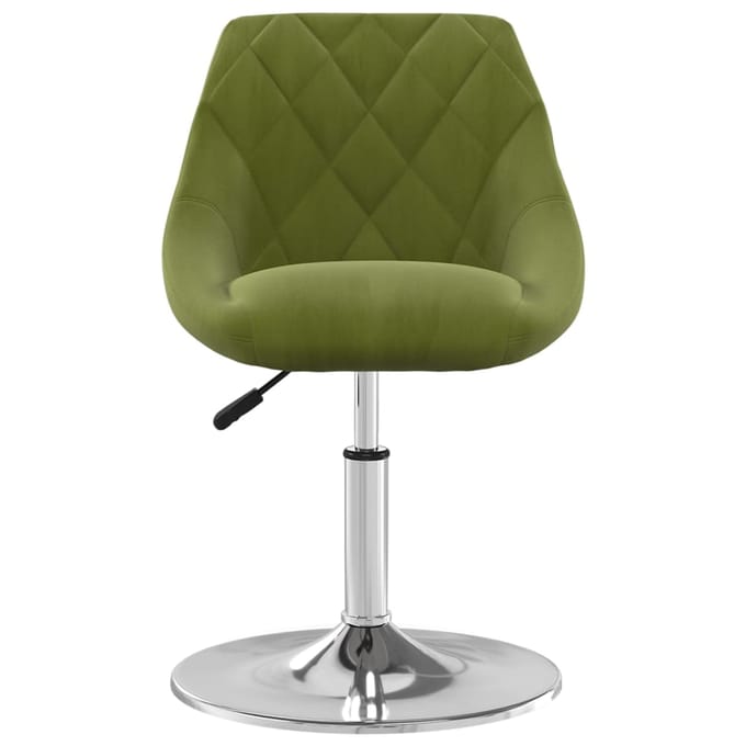 vidaXL Eetkamerstoelen draaibaar 6 st fluweel lichtgroen