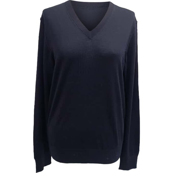 Dolce & Gabbana gebreide V-hals trui van marineblauwe wol