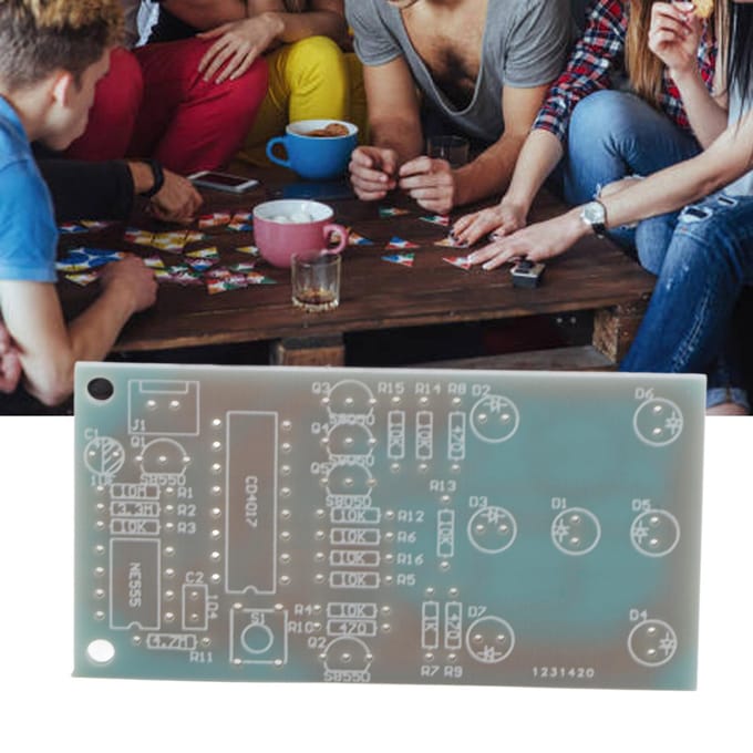 4,5~5V elektronische dobbelsteenset DIY LED-dobbelsteenset voor leuke elektronische productieset white