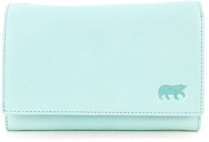 Bear Design Sweety Leren Overslagportemonnee - Jade