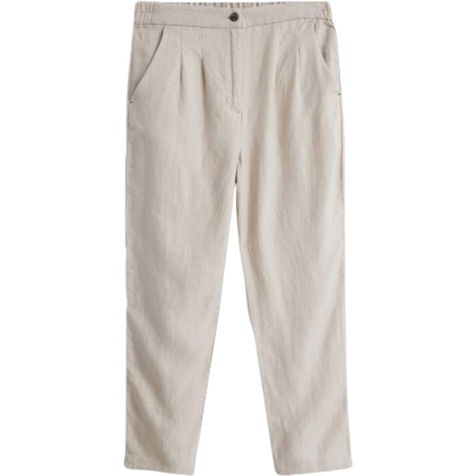 White Stuff Maddie 7/8 Linen Trouser  Grey Größe: 22 REGULAR | Straight Jeans Outlet | Damen | Weiß