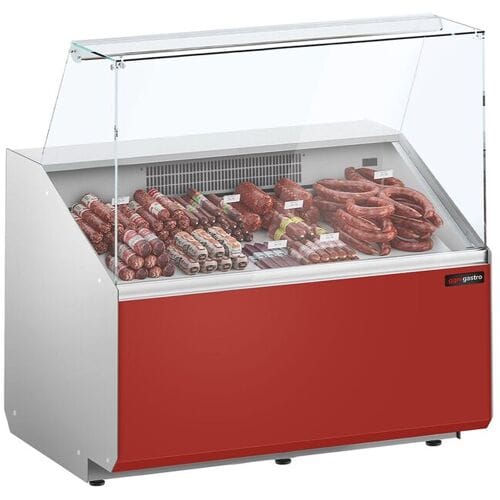GGM Gastro Kühltheke - 1000mm - Frontblende Dunkelrot