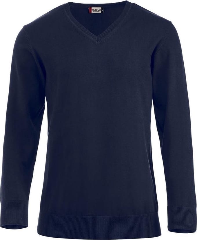 Aston heren V-neck sweater marine s