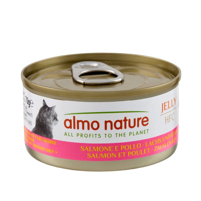 6x70g HFC zalm met kip in gelei Almo Nature Kattenvoer