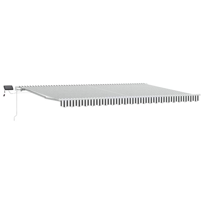 vidaXL - Uitschuifbare - luifel - Antraciet - en - Wit - 500 - x - 300 - m