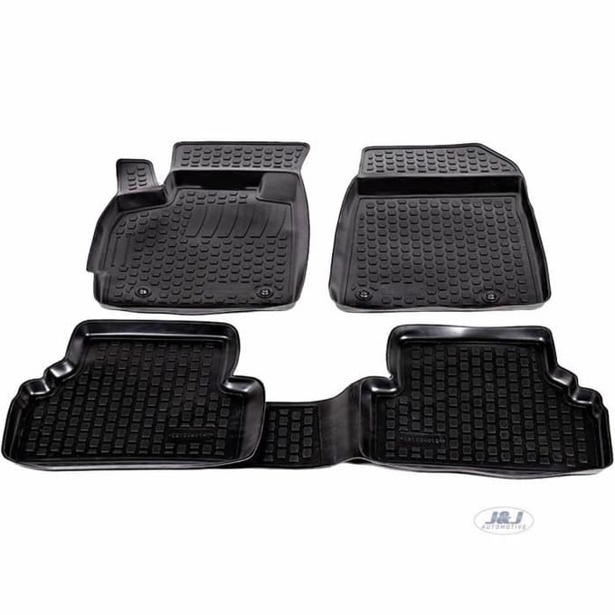 Tapis de sol en caoutchouc - Exclusive - Mazda CX-7 - 4 pièces - Sur mesure - Noir